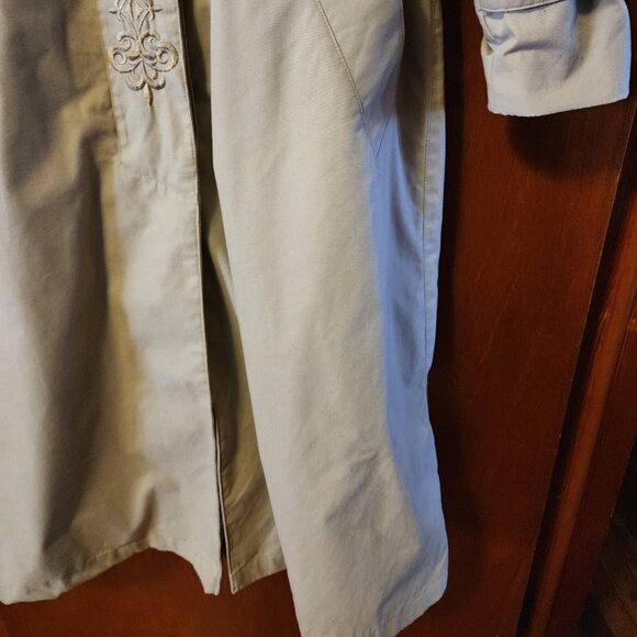 Women's Size 4P Misty Harbor Tan Trench Coat W/ Removable Liner - Picture 5 of 11